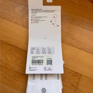lululemon athletica Power Stride White Crew Socks